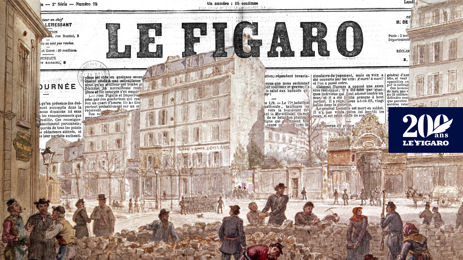 Le Figaro du 20 mars 1871 : dernière édition sous la Commune de Paris
