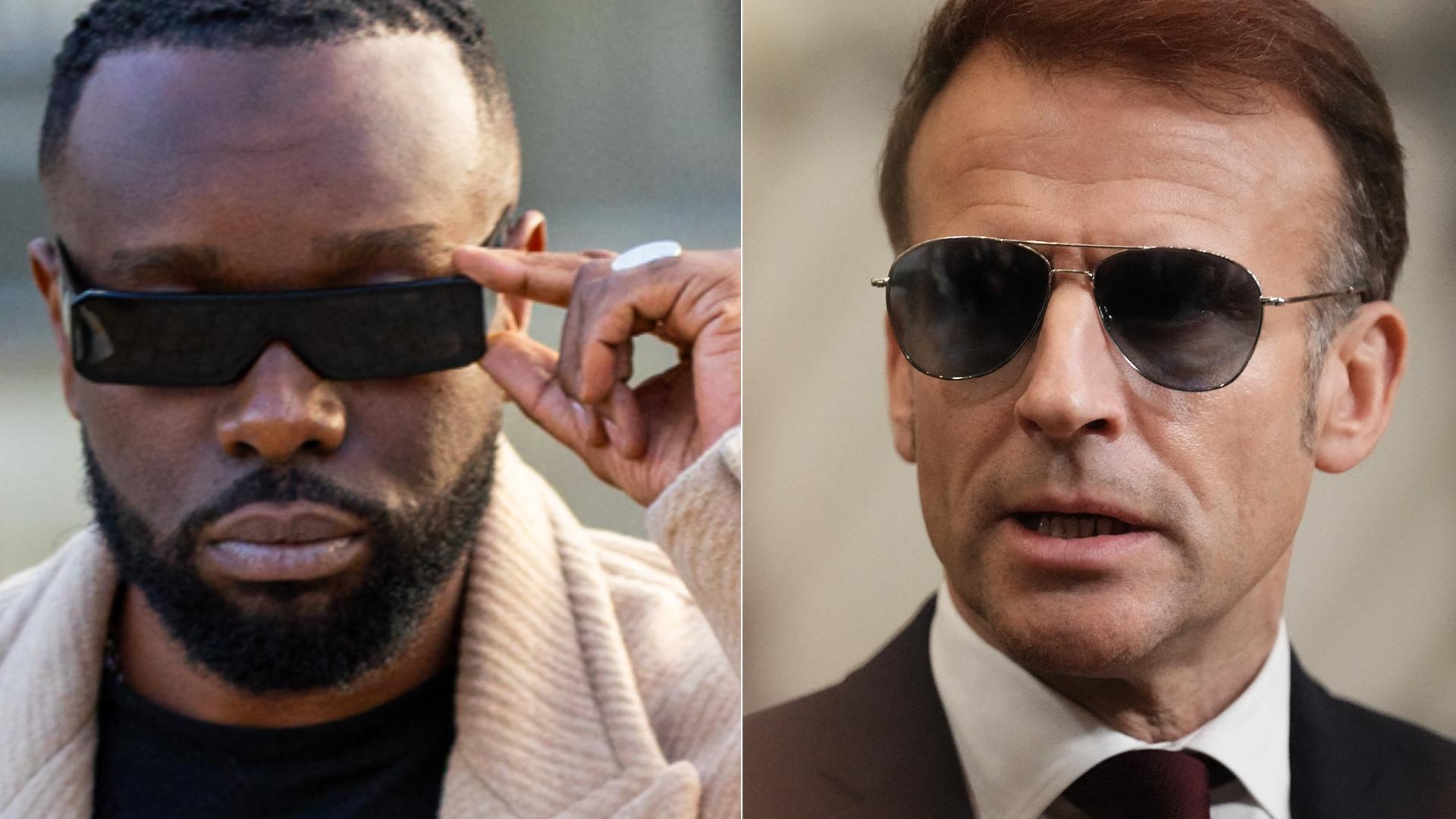 La photo décalée de Gims et Emmanuel Macron, lunettes sur le nez à l’Élysée