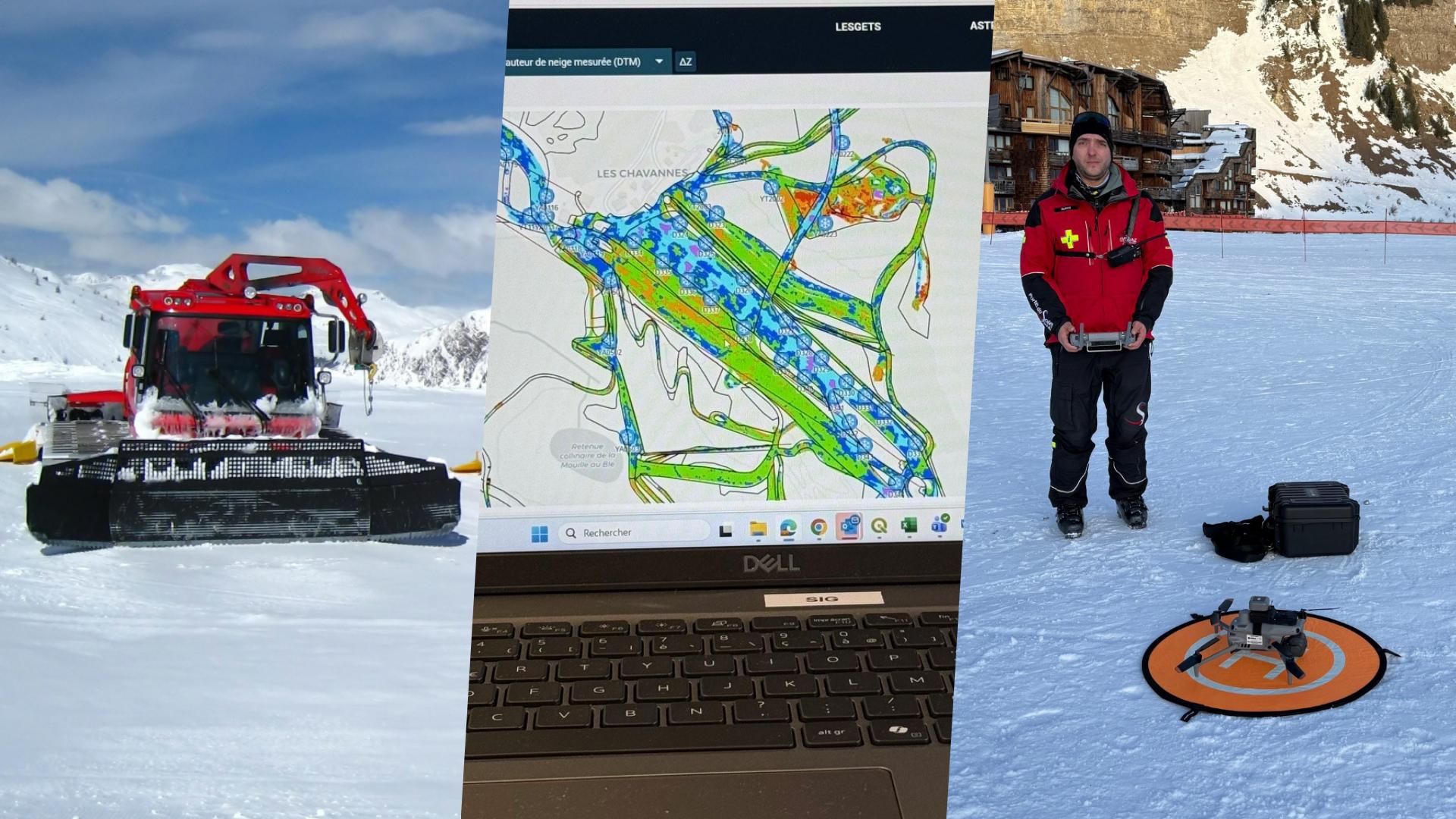 Drones, dameuses connectées, remontées autonomes... Comment la technologie pilote les stations de ski