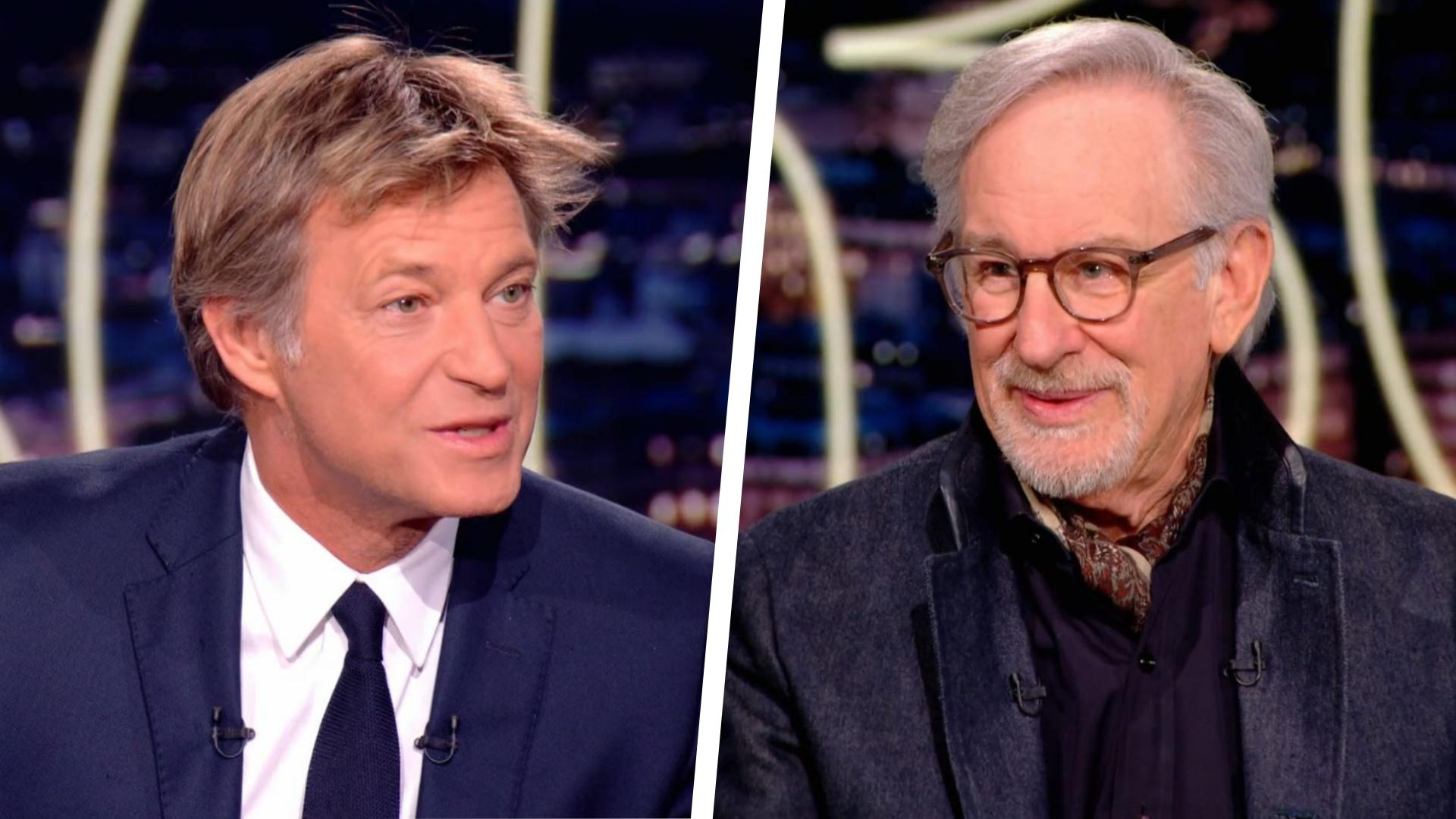 Laurent Delahousse ému face à Steven Spielberg lors de son passage dans «20h30, le dimanche» sur France 2 — Cinéma & Films