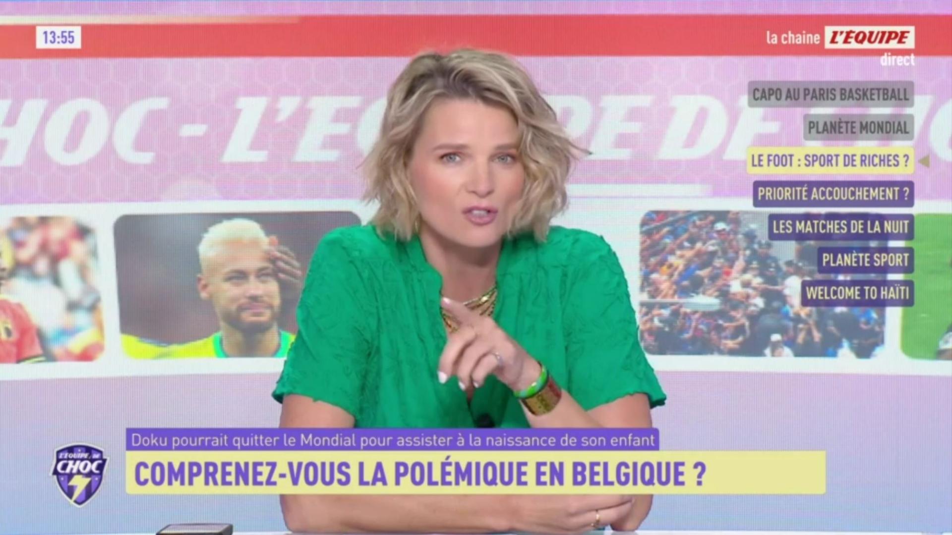 Les critiques de France Pierron sur le choix de Jérémy Doku de quitter le Mondial pour la naissance de son enfant — Sport TV