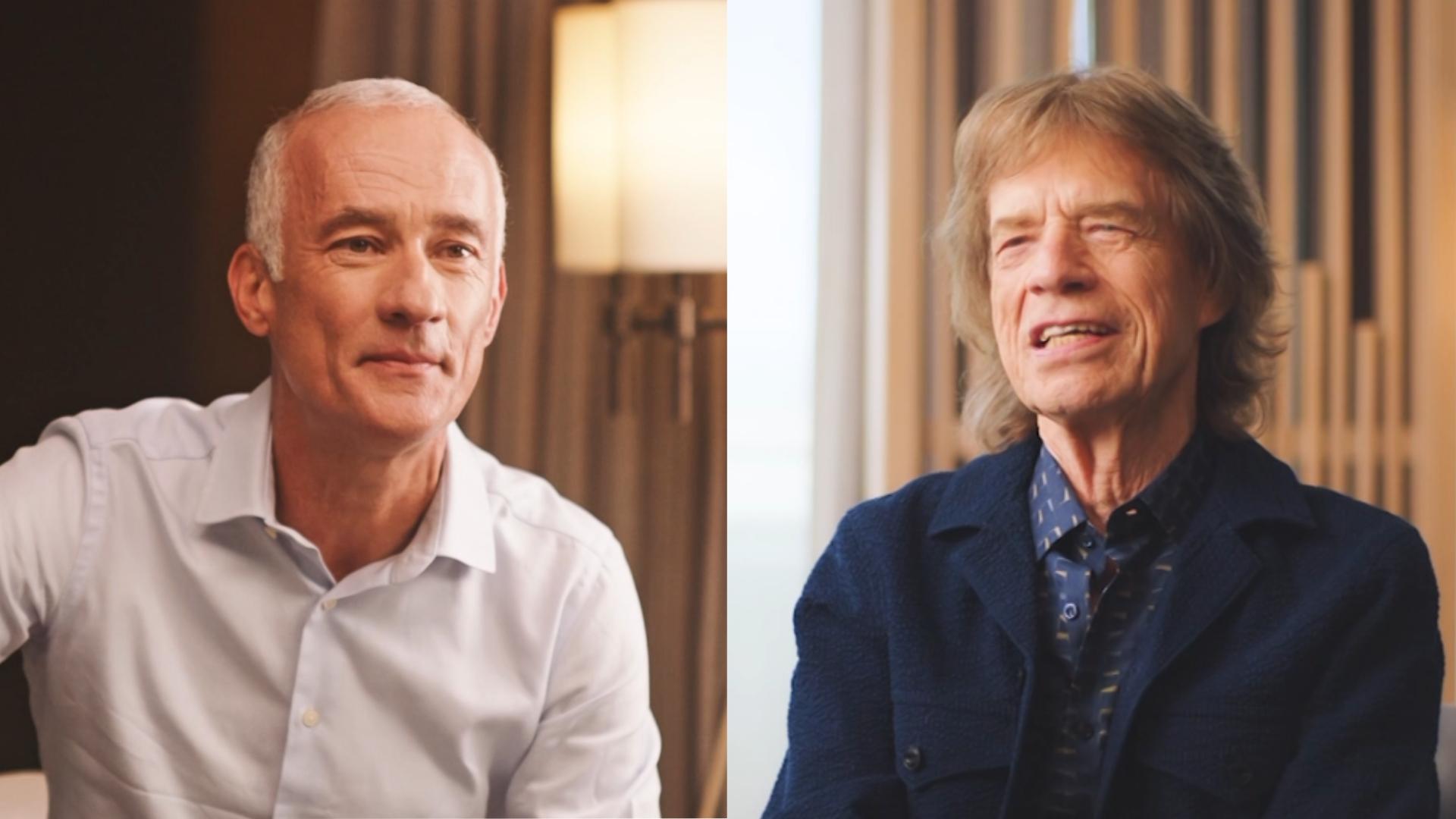 Gilles Bouleau interviewe Mick Jagger pour TF1 à l'occasion de la sortie du nouvel album des Rolling Stones — People & Médias