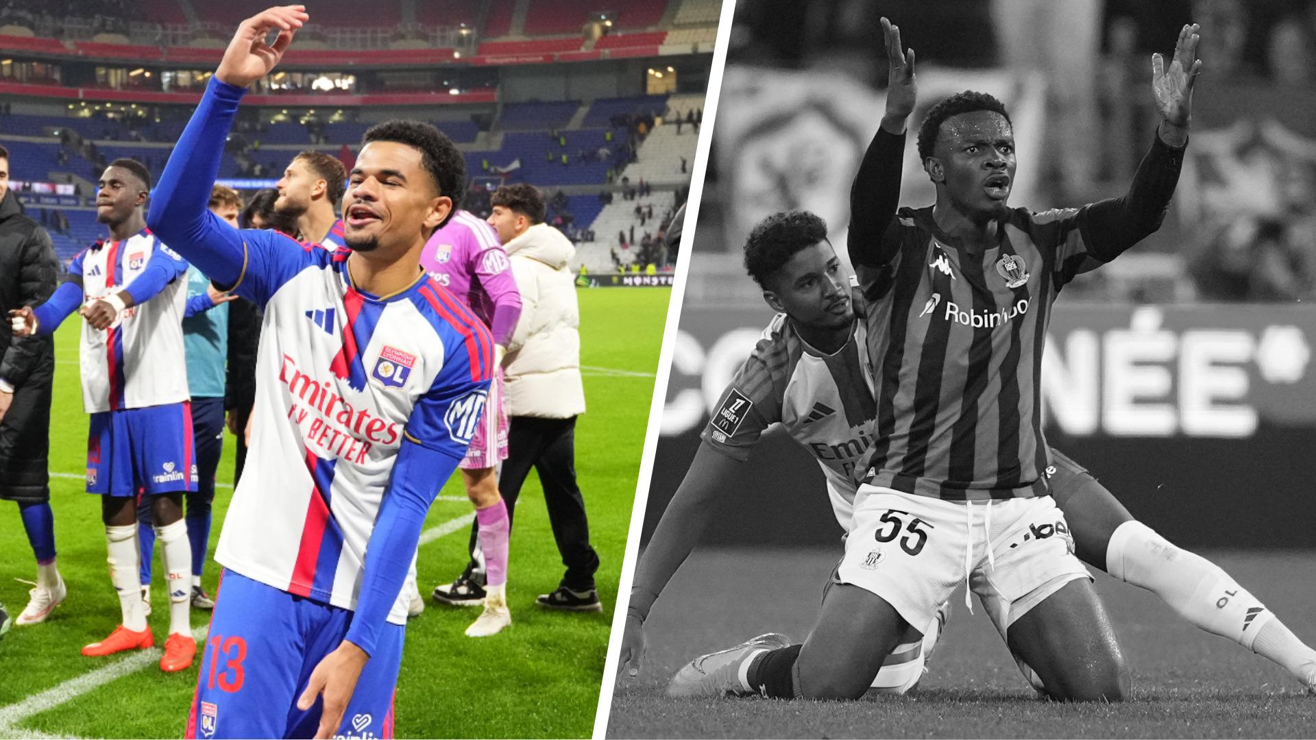 Lyon-Nice : l’OL s’impose dans la souffrance, Athekame impressionne, Nice se réveille trop tard… Les tops et les flops