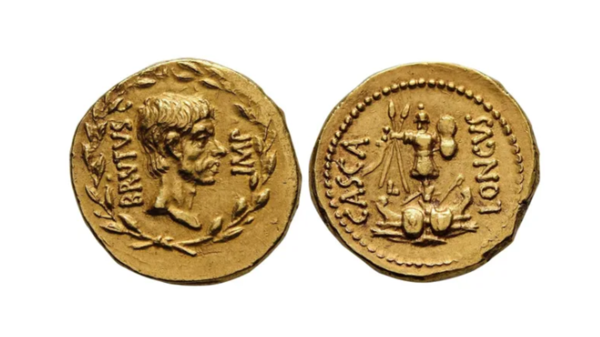 Un aureus très rare à l'effigie de Brutus Imperator aux enchères en Suisse