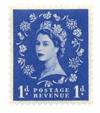 Timbre RARE Reine Elisabeth II Violet 1957 - Lot De 2 - État Neuf Avec Trace De Charnière