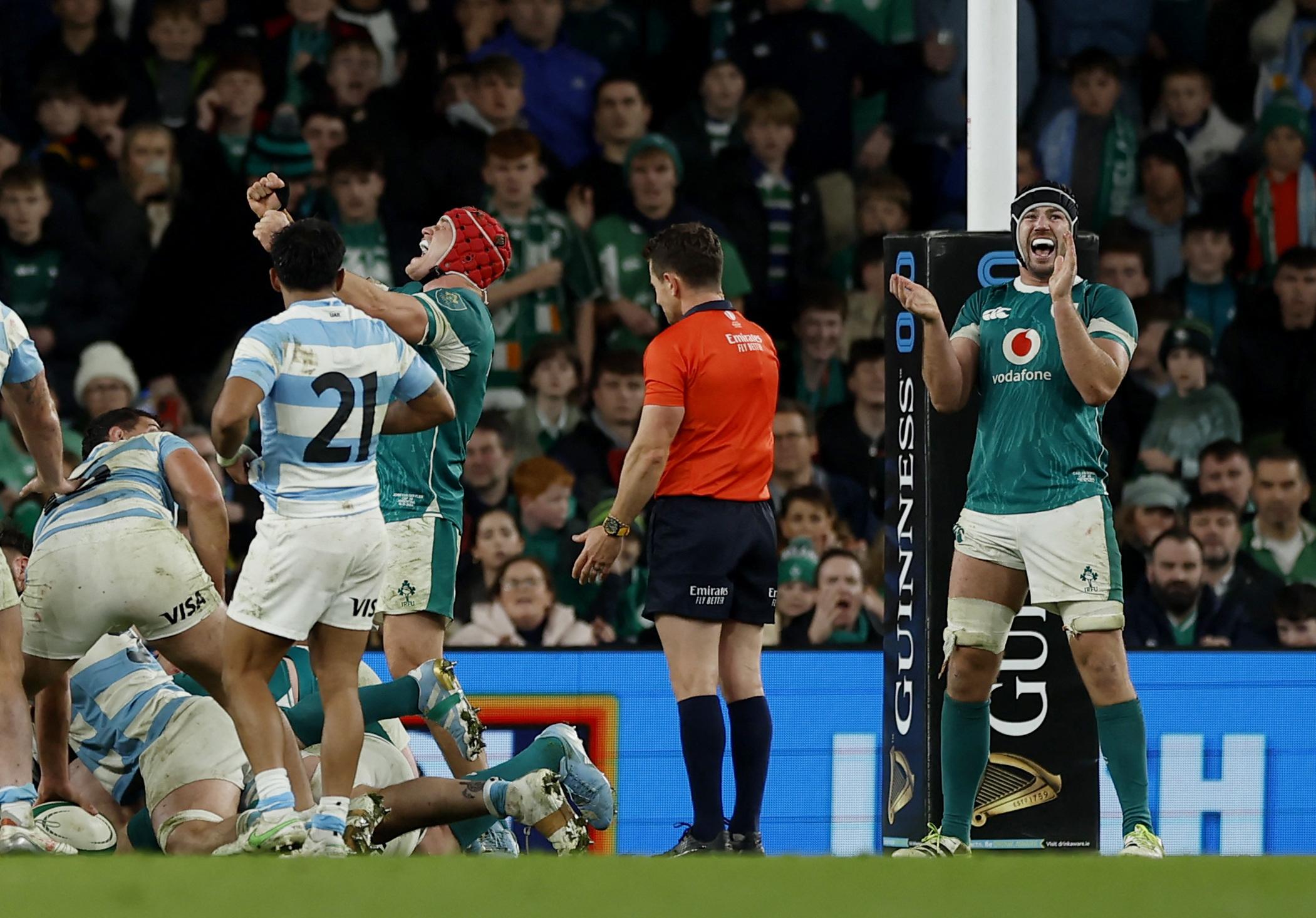 Rugby : en vidéo, le résumé du stressant Irlande-Argentine