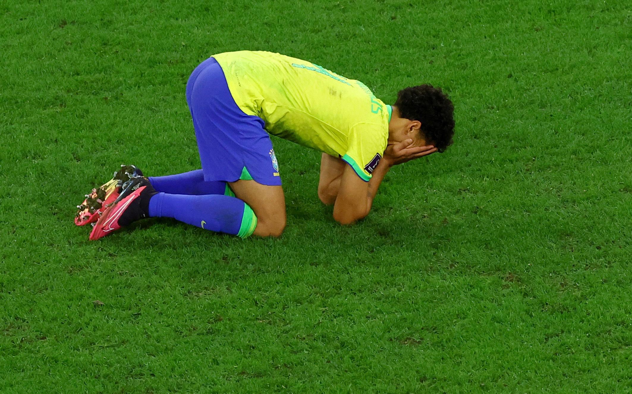 Coupe du monde : toujours marqué par son penalty manqué, Marquinhos «n'a envie de rien faire»
