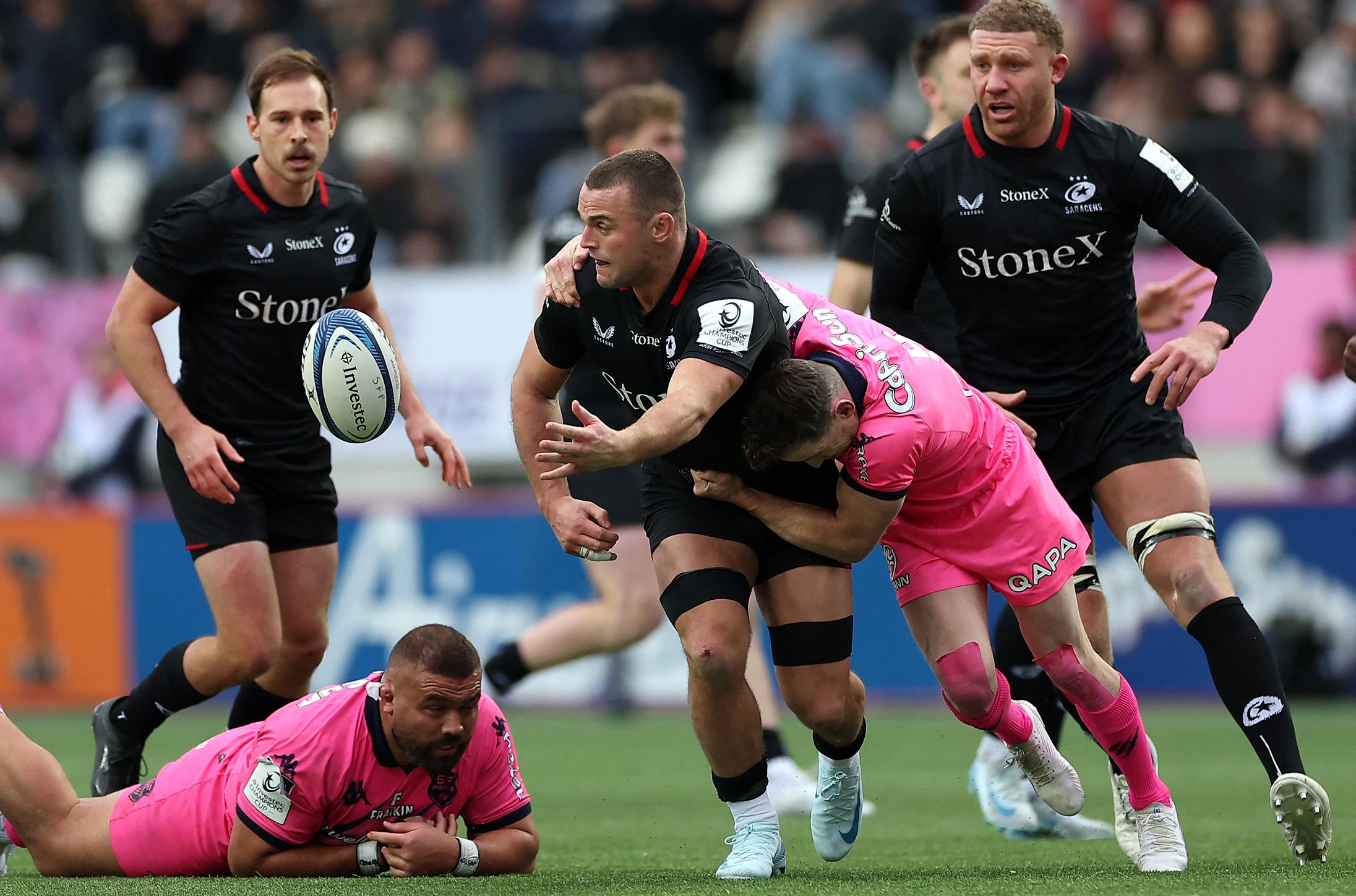 Champions Cup : réduit à 14 pendant une heure, le Stade Français plie contre les Saracens