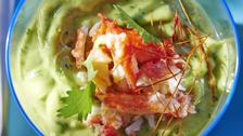 Crème d'avocats au crabe