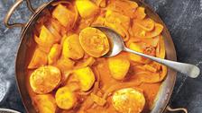 Curry de pommes de terre aux œufs