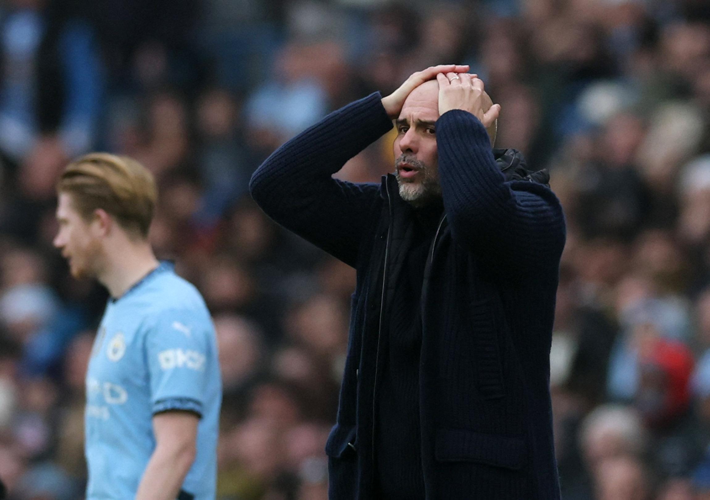 Premier League : Guardiola ne souhaite «pas abandonner» Manchester City