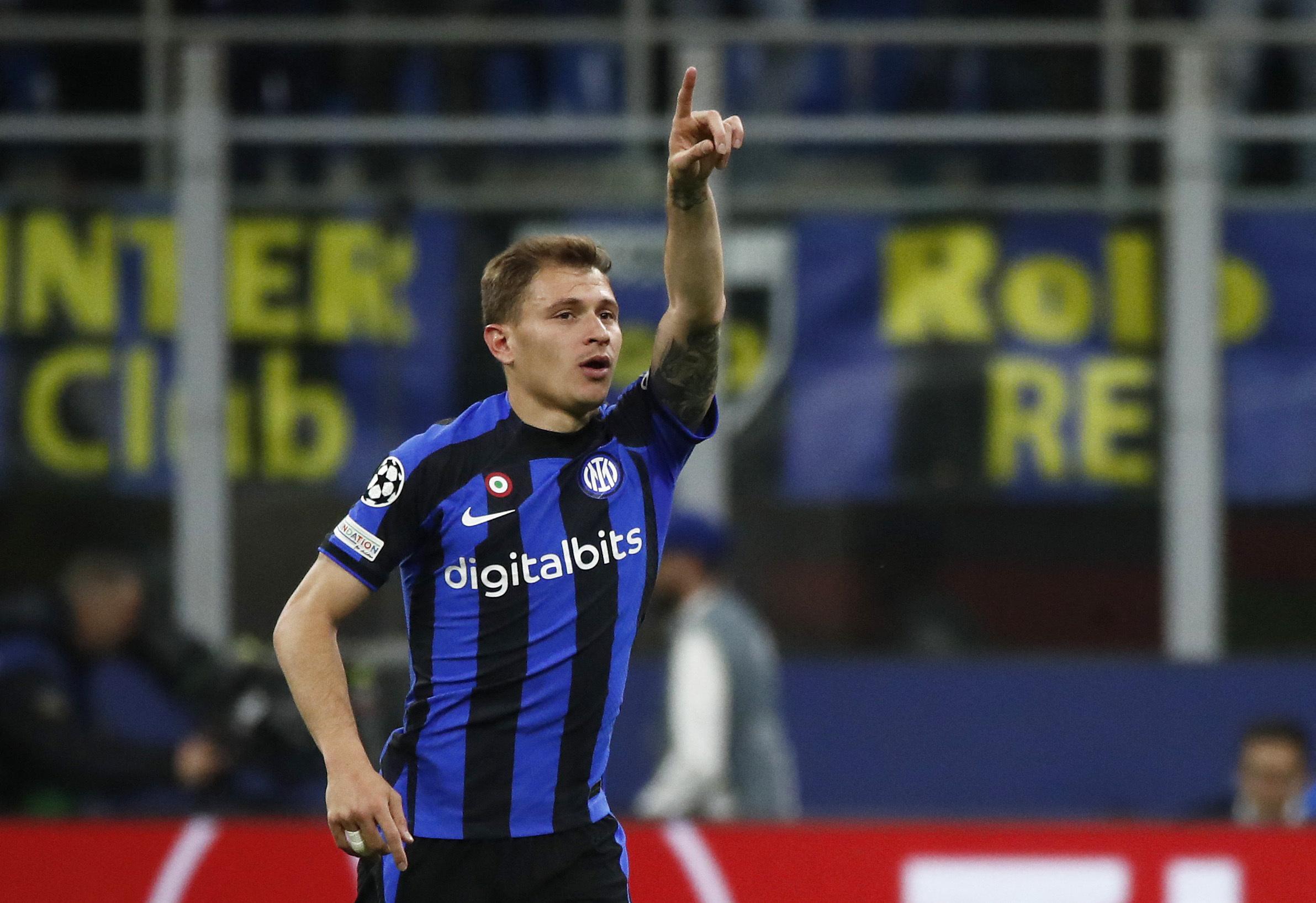 Inter - Benfica: en vidéo l'ouverture du score sublime de Nicolo Barella