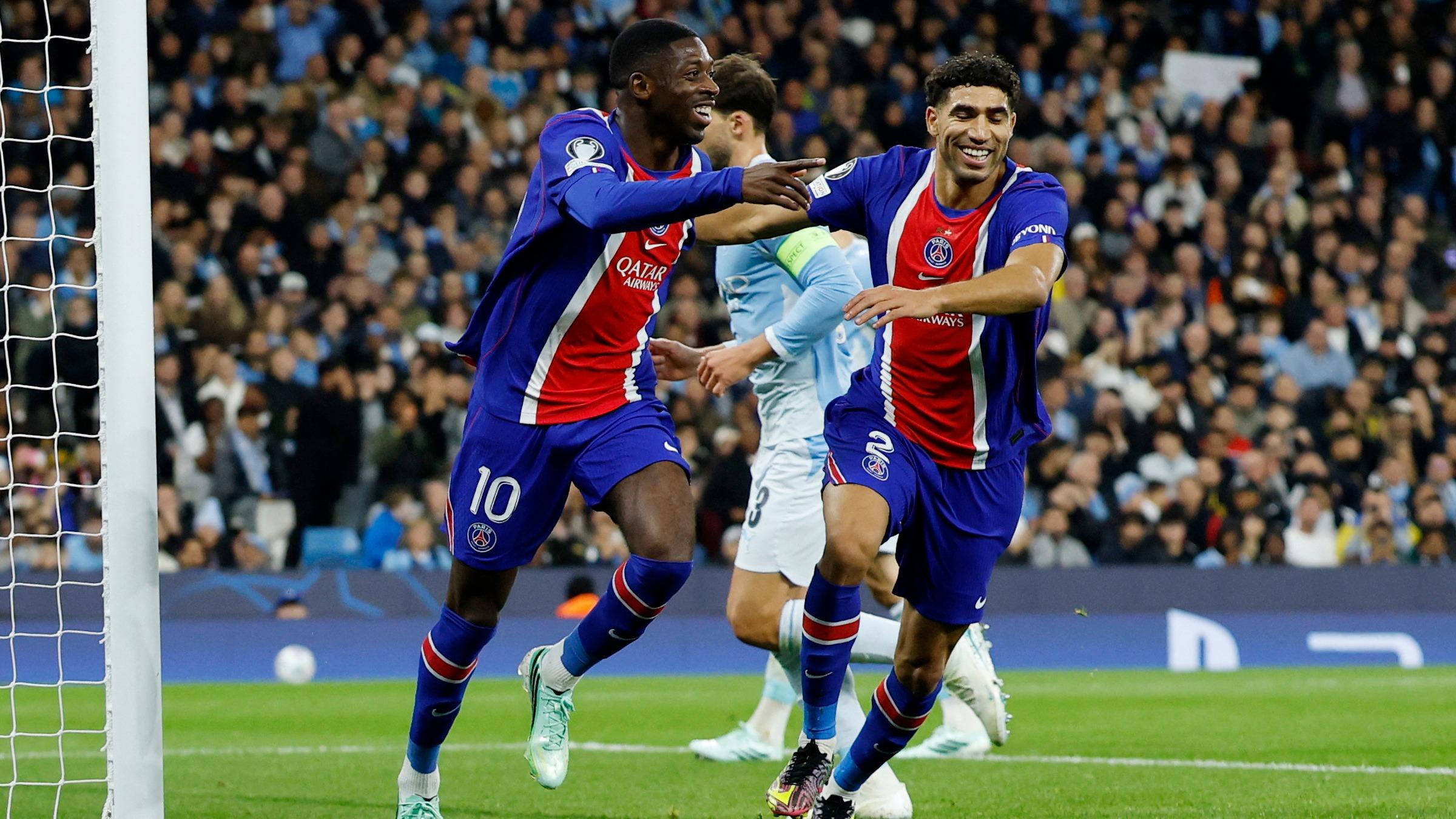 Manchester City-PSG : chef-d’œuvre collectif, tête parfaite de Dembélé… Les buts du choc en vidéo