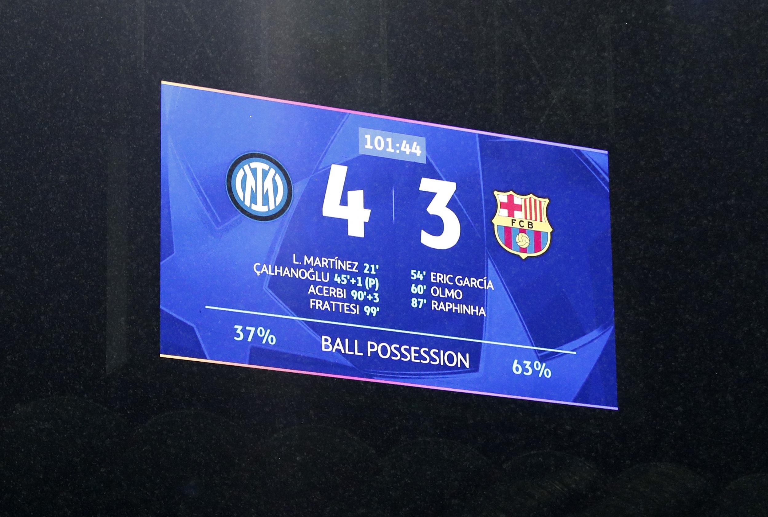 Inter Milan-FC Barcelone : le malheur des supporters interistes sortis du stade avant la fin du match