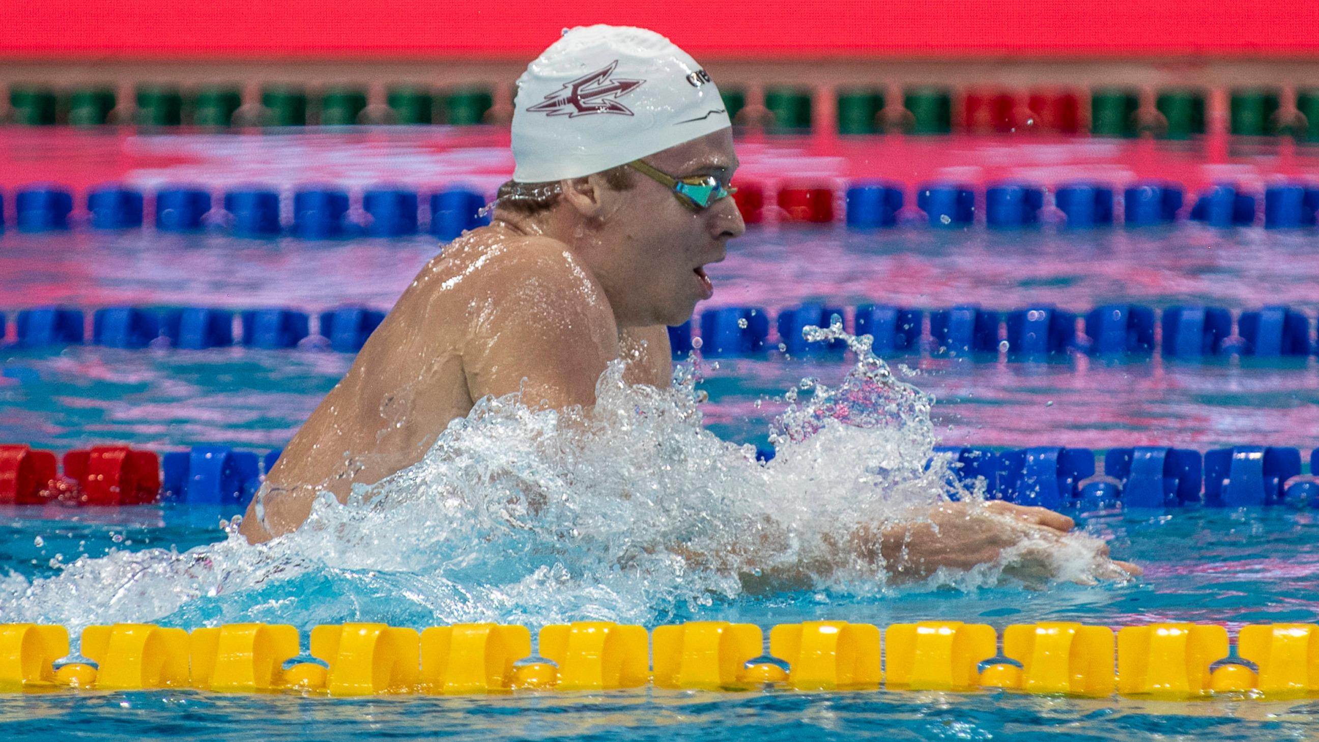 Natation : Léon Marchand battu sur 200m nage libre mais vainqueur final de la Coupe du monde à Singapour