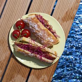 Sandwich au poulet sans gluten