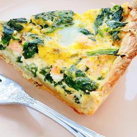 Quiche au saumon allégée
