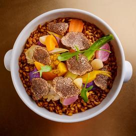 Cocotte de petit épeautre et légumes d’hiver