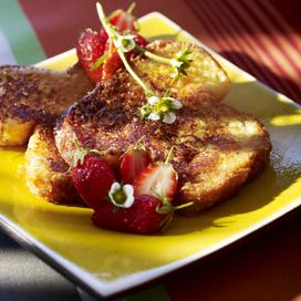 Pain perdu aux fraises
