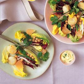 Salade de Saint-Jacques et pois chiche