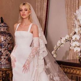 Nicola Peltz en robe Valentino lors de son mariage (Palm Beach, le 9 avril.)