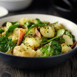 Salade de rattes et petits pois à la menthe