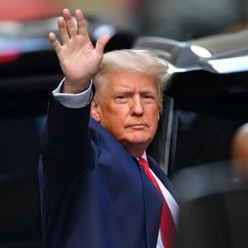Donald Trump quitte la Trump Tower. (New York, le 18 mai 2021.)