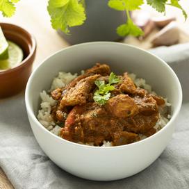 Curry de poulet au lait de coco