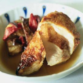 Blancs de poulet, artichauts et tomates confites