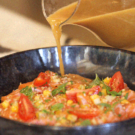 Ceviche de saumon et son bouillon épicé