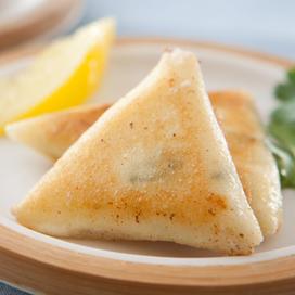 Samoussas de chèvre frais coriandre et citron confit