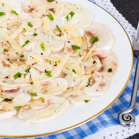 Salade aux champignons et au comté