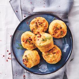 Muffins au saumon et baies roses au Airfryer