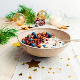 Granola au chocolat et aux fruits secs