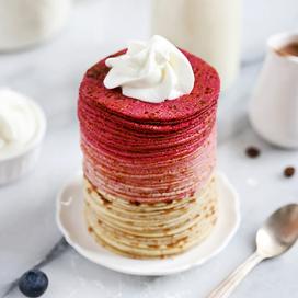 Crêpes colorées effet "tie and dye"