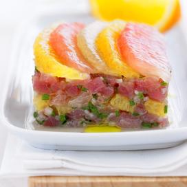 Tartare de thon frais aux agrumes