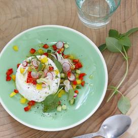 Fromage frais aux crudités