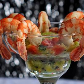 Cocktail d'avocats aux crevettes