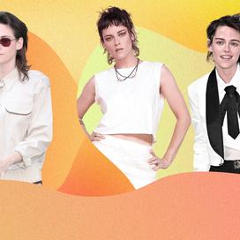 L’actrice Kristen Stewart a osé le mariage en tee-shirt blanc.