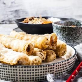 Nems chèvre et courgette