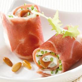 Roulés de jambon au fromage frais