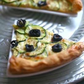 Tarte fine au camembert et courgettes