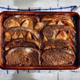 Pudding brioché aux deux fruits