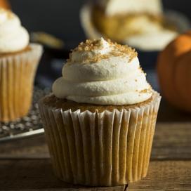 Cupcakes potiron cannelle, glaçage au mascarpone