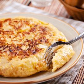 Tortilla espagnole au jambon cru