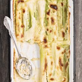 Gratin de poireaux au brie de Meaux