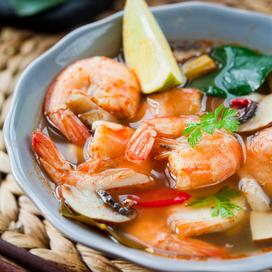 Soupe pimentée aux crevettes