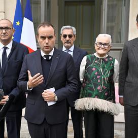 La ministre de l’Aménagement du territoire, Françoise Gatel, à la sortie d’une cellule de crise aux côtés de Sébastien Lecornu et Laurent Nuñez. (Paris, le 19 octobre 2026.)