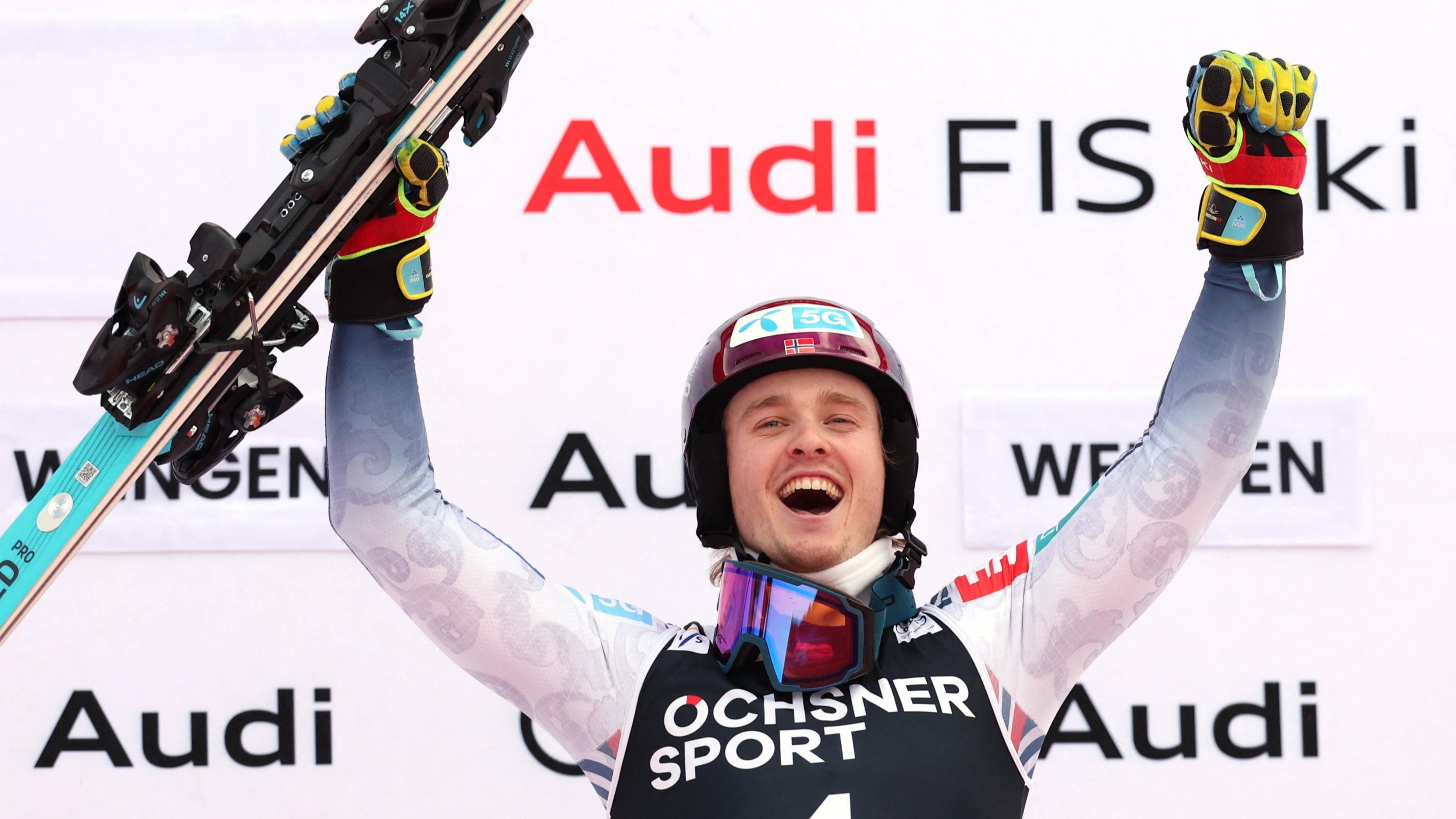 Ski alpin : Atle Lie McGrath lauréat du triplé norvégien sur le slalom de Wengen, Noël seulement 11e