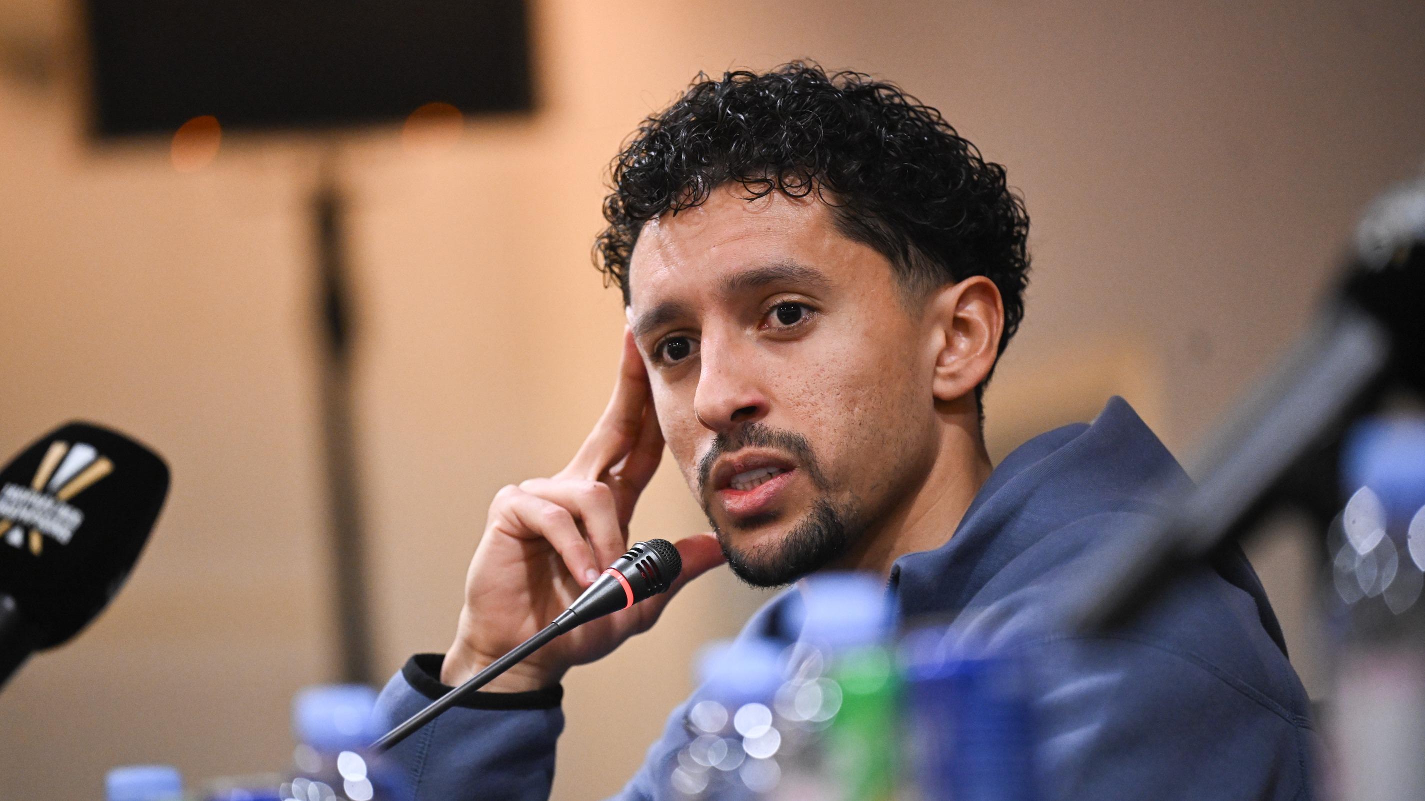 PSG-OM : en vidéo, quand Marquinhos termine sa conférence de presse... dans le noir